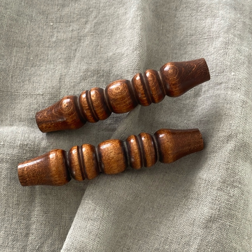 Vintage Wooden Handles x 2 with 3” centre
